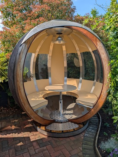 Ornate rotating garden pod - garden, pod,